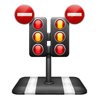 Crosswalk Light icon , Red stop hand. sticker