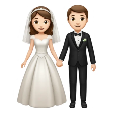 Wedding Modern Classic 2 people sticker
