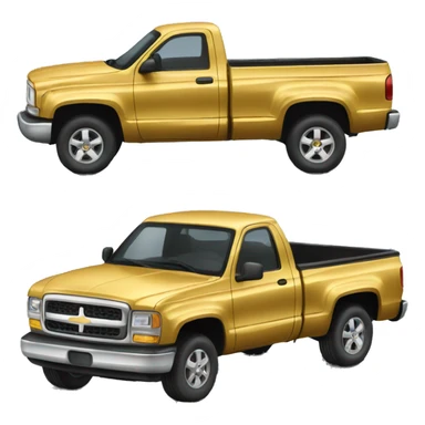 gold pickup truck sticker