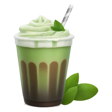 iced matcha latte no whipped cream sticker