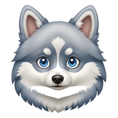 Pomsky with blue eyes sticker