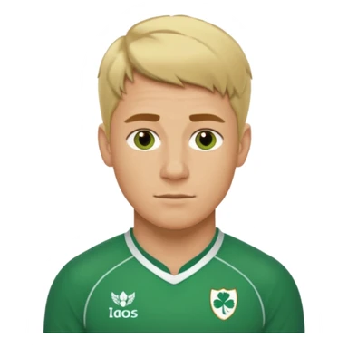 irish rugby player with short blond hair sticker