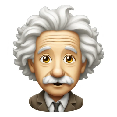 albert einstein happy thinking sticker