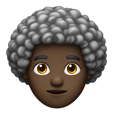 dark skin curly fro concerned man sticker