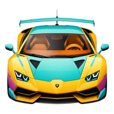 A retro sticker of a Lamborghini Sian sticker