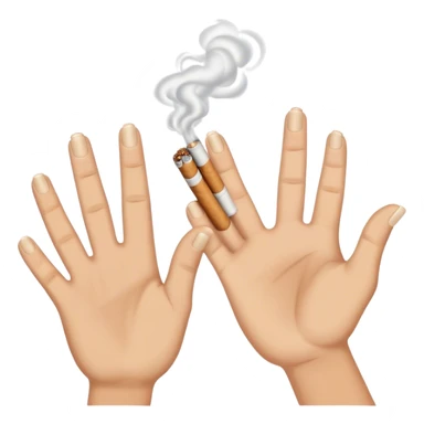 Clapping hands while smoking cigarettes  sticker