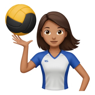 una chica morena jugando voleibol sticker