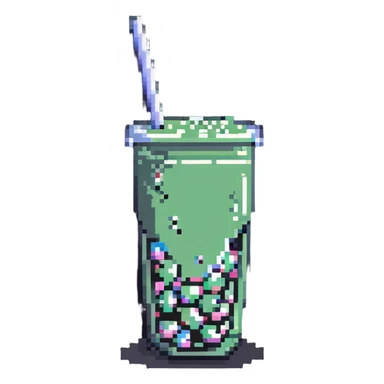 bubble tea with tapioca pearls sticker