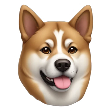 Brown American Akita sticker