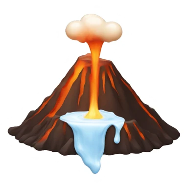volcano with milk sticker