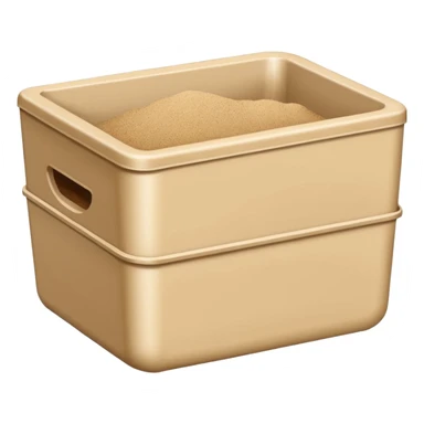 cat litter box with sand sticker