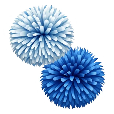 2 blue and white cheer poms sticker