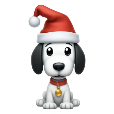 Snoopy wearing a Christmas hat  sticker
