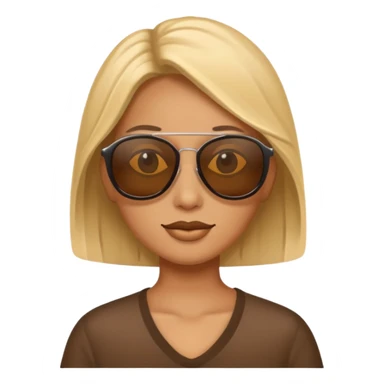 Pelinegra con gafas de sol sticker