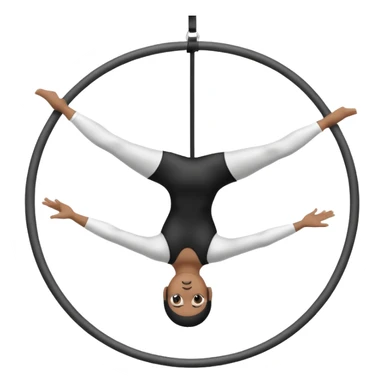 aerial hoop aerialist black n white sticker