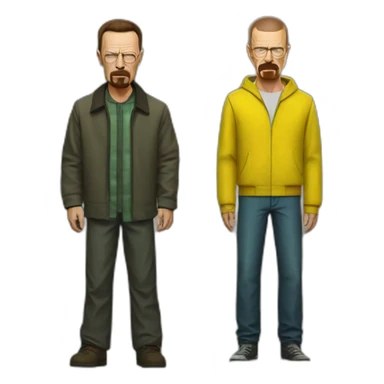 Walter White, standing next to Jesse Pinkman sticker