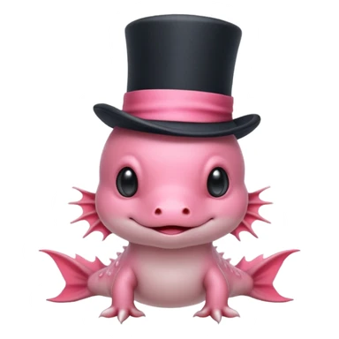 Axolotl in hat sticker