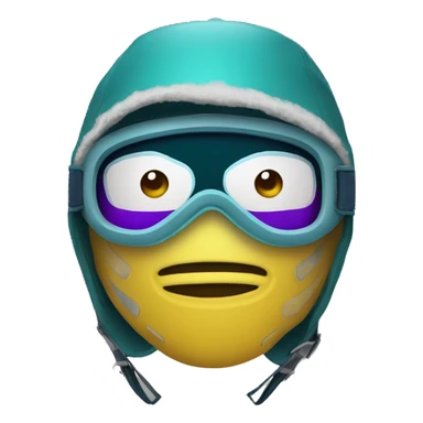 Personne masqué avec une cagoule et un masque de ski sticker