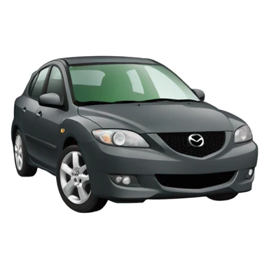 Dark grey 2008 Mazda 3 with green p plate sticker