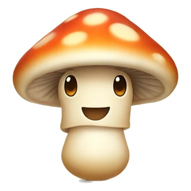 mushroom with adorable smile  sticker