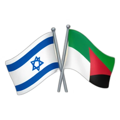 israel and palestine flags, together sticker