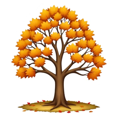 Autumn tree with no leaves sticker
