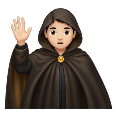 Cloak blowing away, character reaching after it sticker