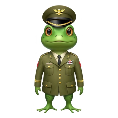 A frog in the army sticker