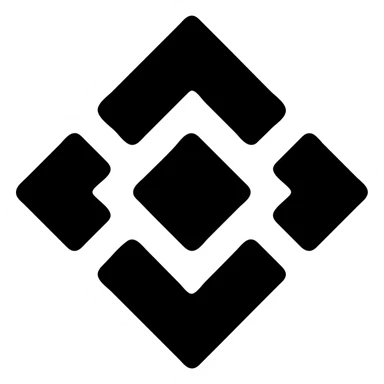 Binance logo icon, with clean lines, modern icon style sticker