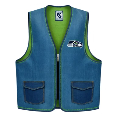 Seattle Seahawks Blue and Green Karate Vest sticker