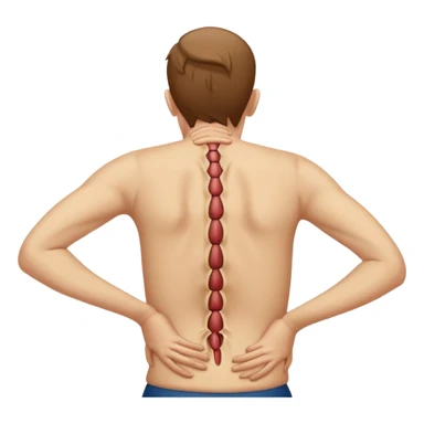 back pain, focus on humen back sticker