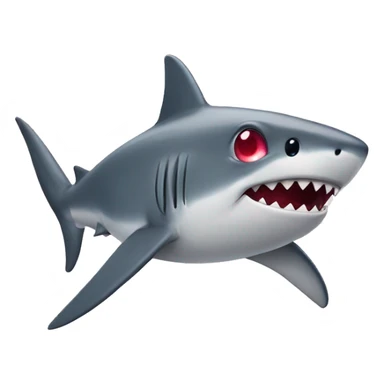 Shark with heart shape eyes sticker