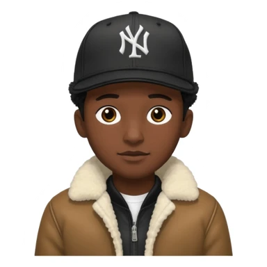 Cappellino New Era New York nero e persona con giubbotto di pecora sticker