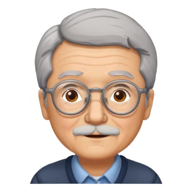 grandparents with glasses and gray hair, grizzle sticker