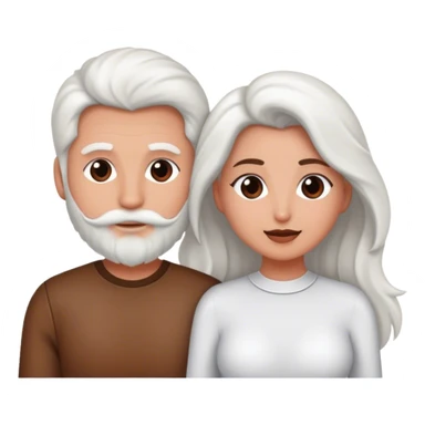 Pareja de hombre piel blanca de pelo castaño y mujer de piel blanca enamorados  sticker