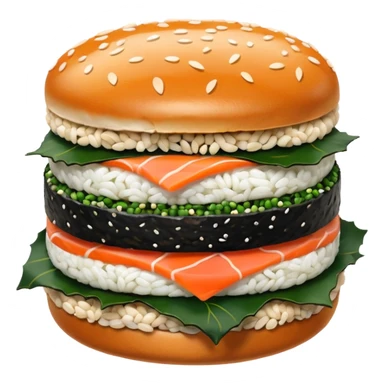 sushi burger sticker