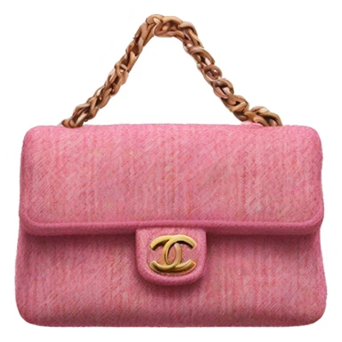 Pink tweed chanel bag sticker