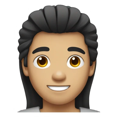 phillipino young man with long long straight black hair sticker