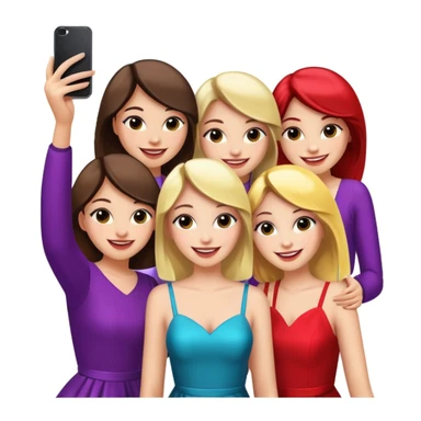 girls taking selfie in club sticker