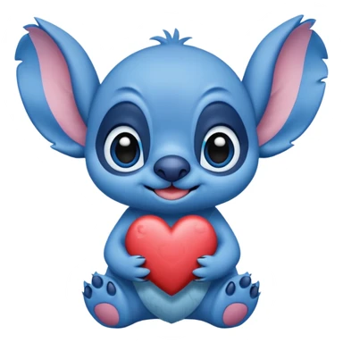 stitch saying thankyou with love  sticker