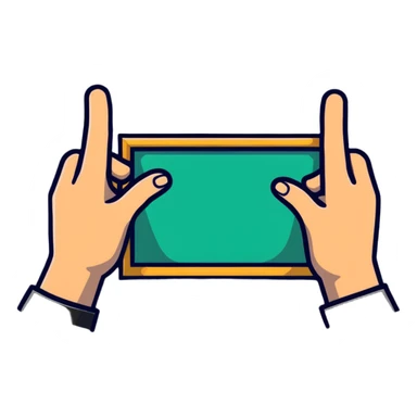 hands framing a shot like a director sticker