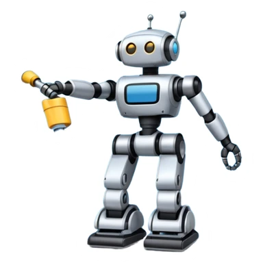 Window cleaning robot on a window  sticker