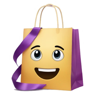 Violet shopping bag with word victories sashes Violet shopping bag with word victorias fajas  sticker