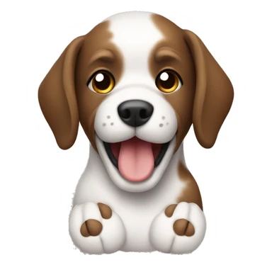 Dog with toy a sticker