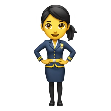 Spirit flight attendant Asian sticker
