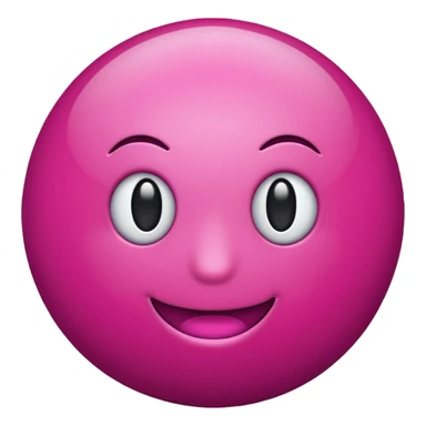 magenta color sphere, Negative : Emoji. sticker