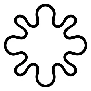 stylized white ink blotch, soft edges sticker