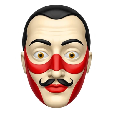 Money Heist, Dali mask, realistic sticker