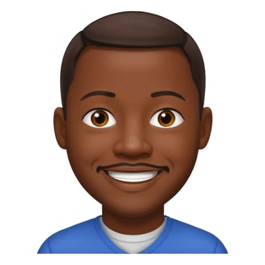 Martin Lawrence with dark brown hair sticker