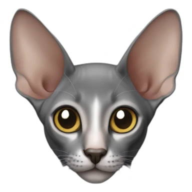 Black Oriental shorthair sticker